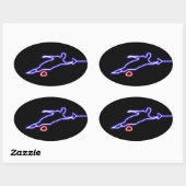 スラロムウォータースカイアネオンシール 楕円形シール (シート)