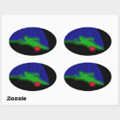 スラロムウォータースカイアネオンスプレー 楕円形シール (シート)