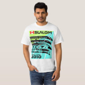スラロームの冬季スポーツのSnowbladeのTシャツ Tシャツ (正面フル)