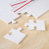 スラロームの勝者、スキーブーツ、手袋および棒 ジグソーパズル (側面)