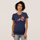 スラロームの水上スキーのティー Tシャツ (正面フル)