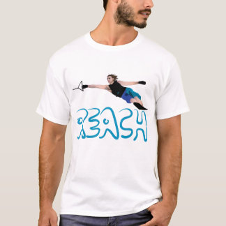 スラロームの水上スキーのティー Tシャツ