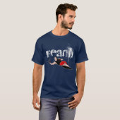 スラロームの水上スキーのティー Tシャツ (正面フル)