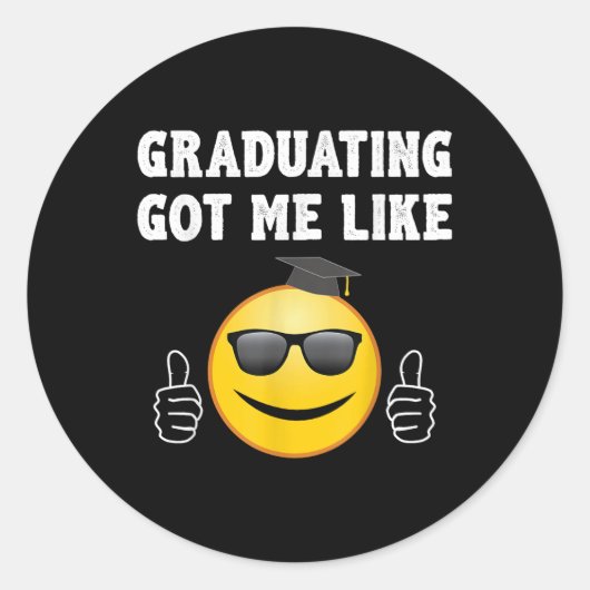 スラングおもしろい2025年卒業 ラウンドシール (正面)