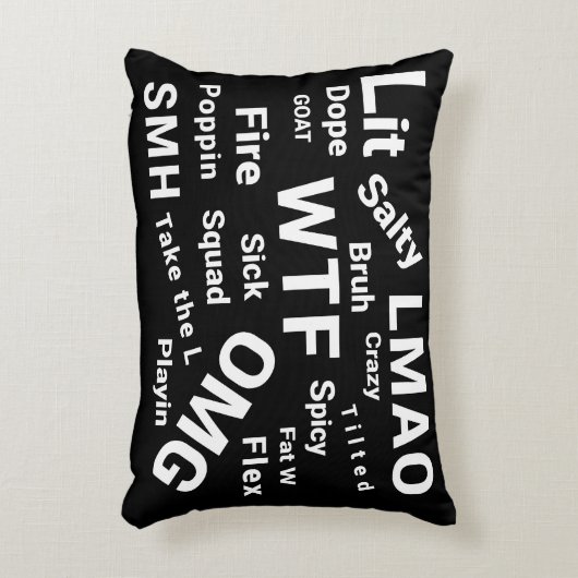 スラングのことわざと10代のトークCirca 2018-2019 アクセントクッション (正面(垂直))