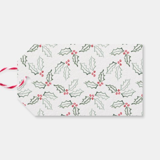 スラントスタイリッシュウォーター色メリークリスマスホリデー ギフトタグ (裏面横)