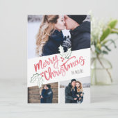 スラントスタイリッシュウォーター色メリークリスマス3 – 写真 シーズンカード (スタンド正面)