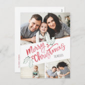 スラントスタイリッシュウォーター色メリークリスマス3 – 写真 シーズンポストカード (正面/裏面)