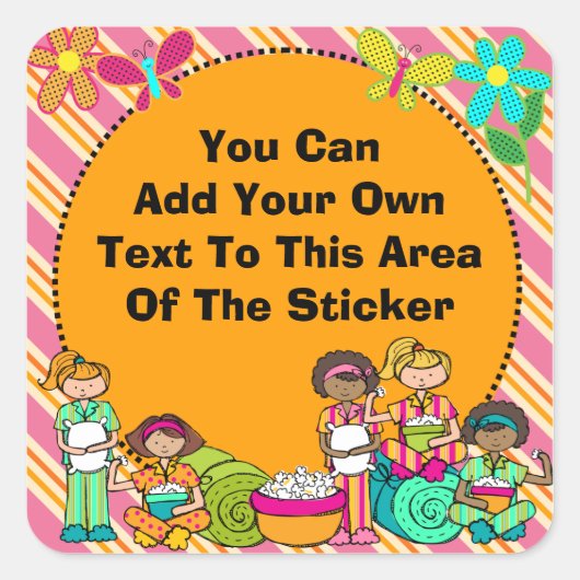 スランバカスタマイズーパーティーシール スクエアシール (正面)