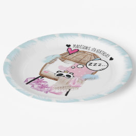 スランバパーソナライズされたーパーティーガール誕生日 ペーパープレート