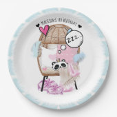 スランバパーソナライズされたーパーティーガール誕生日 ペーパープレート (正面)