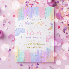 スランバースリーポバーバースデーパーティティーントゥイーンパーティー 招待状