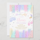 スランバースリーポバーバースデーパーティティーントゥイーンパーティー 招待状 (正面)