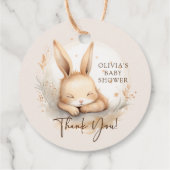 スランバーバニーベビーシャワーお気に入りギフトラベル フェイバータグ (裏面)