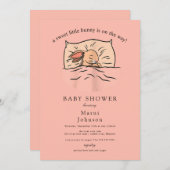 スランバーバニーベビーシャワー招待状 招待状 (正面/裏面)