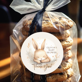 スランバーバニーベビーシャワー ラウンドシール