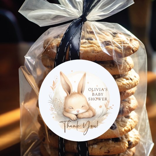 スランバーバニーボーイズ赤ちゃんシャワー ラウンドシール