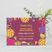 スランバーバースデーパーティーフラット招待状 招待状 (スタンド正面)