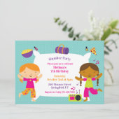 スランバーバースデーパーティーフラット招待状 招待状 (スタンド正面)