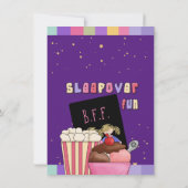 スランバーバースデーパーティー折り畳み招待状 招待状 (裏面)