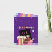 スランバーバースデーパーティー折り畳み招待状 招待状 (裏面)