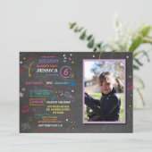 スランバーバーバースデーパーティースケッチ写真で眠る 招待状 (スタンド正面)