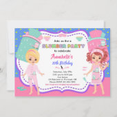 スランバーパーティの招待状スリーポバー誕生日招待状 招待状 (正面)