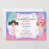 スランバーパーティの招待状スリーポバー誕生日招待状 招待状 (正面)