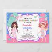 スランバーパーティの招待状スリーポバー誕生日招待状 招待状 (正面)