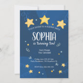 スランバーパーティの招待状スリーポバー誕生日 招待状 (正面)