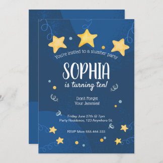 スランバーパーティの招待状スリーポバー誕生日 招待状