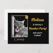 スランバーパーティの招待状! インビテーションポストカード (正面/裏面)
