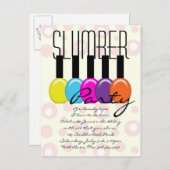 スランバーパーティの招待状 インビテーションポストカード (正面/裏面)