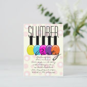 スランバーパーティの招待状 インビテーションポストカード (スタンド正面)