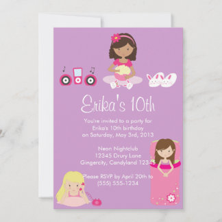 スランバーパーティの招待状 招待状