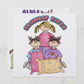 スランバーパーティの招待状 招待状 (正面/裏面)