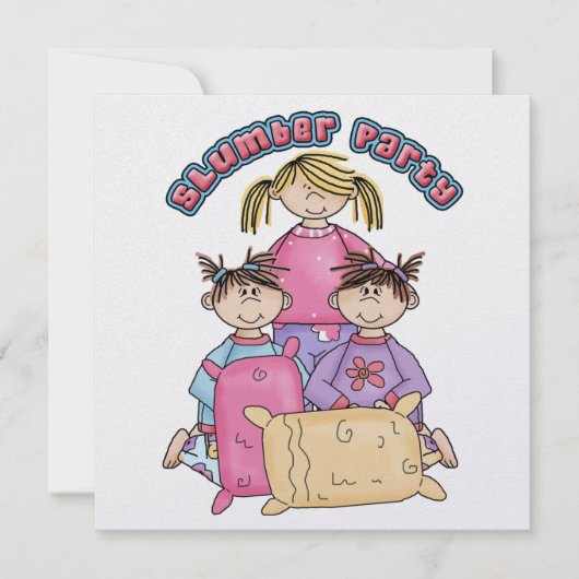 スランバーパーティの招待状 招待状 (正面)