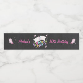 スランバーパーティーウォーターボトルラベルスリーポバー羽毛 ペットボトルラベル