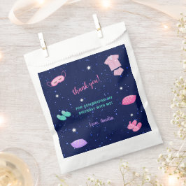 スランバーパーティーガールピンクパープル誕生日サンキュー フェイバーバッグ