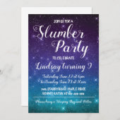スランバーパーティーキャンプ誕生日招待状 招待状 (正面/裏面)