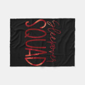 スランバーパーティークルースリーポバースクワッドパジャマハロウィー フリースブランケット (正面(横))