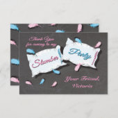 スランバーパーティースリープオーバーサンキューノートカード サンキューカード (正面/裏面)