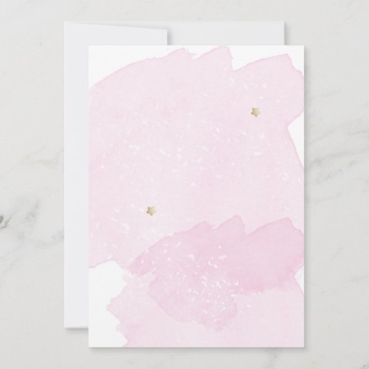 スランバーパーティースリーポバーガールスパピンク誕生日 招待状 (裏面)