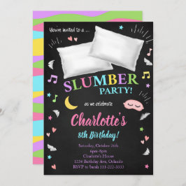 スランバーパーティースリーポバーガールズ招待状 招待状