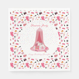 スランバーパーティースリーポバーテント子供の誕生日パーティー スタンダードランチョンナプキン