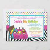 スランバーパーティースリーポバーバースデーパーティ招待状 招待状 (正面)