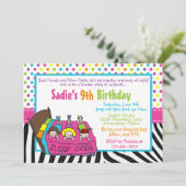 スランバーパーティースリーポバーバースデーパーティ招待状 招待状 (スタンド正面)