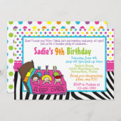 スランバーパーティースリーポバーバースデーパーティ招待状 招待状 (正面/裏面)