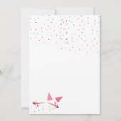 スランバーパーティースリーポバー子供の誕生日パーティー 招待状 (裏面)