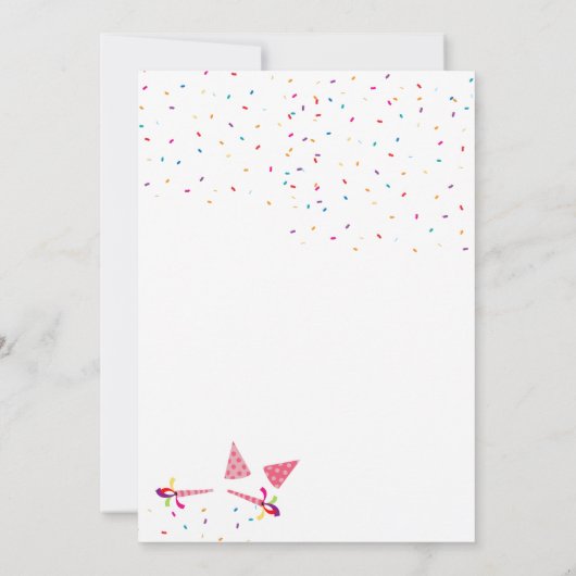 スランバーパーティースリーポバー子供の誕生日パーティー 招待状 (裏面)